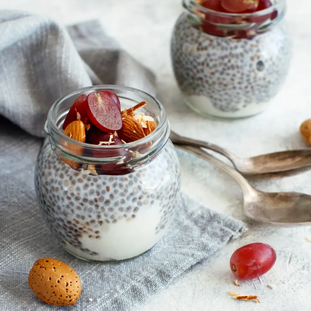 Fortified almond & chia pudding