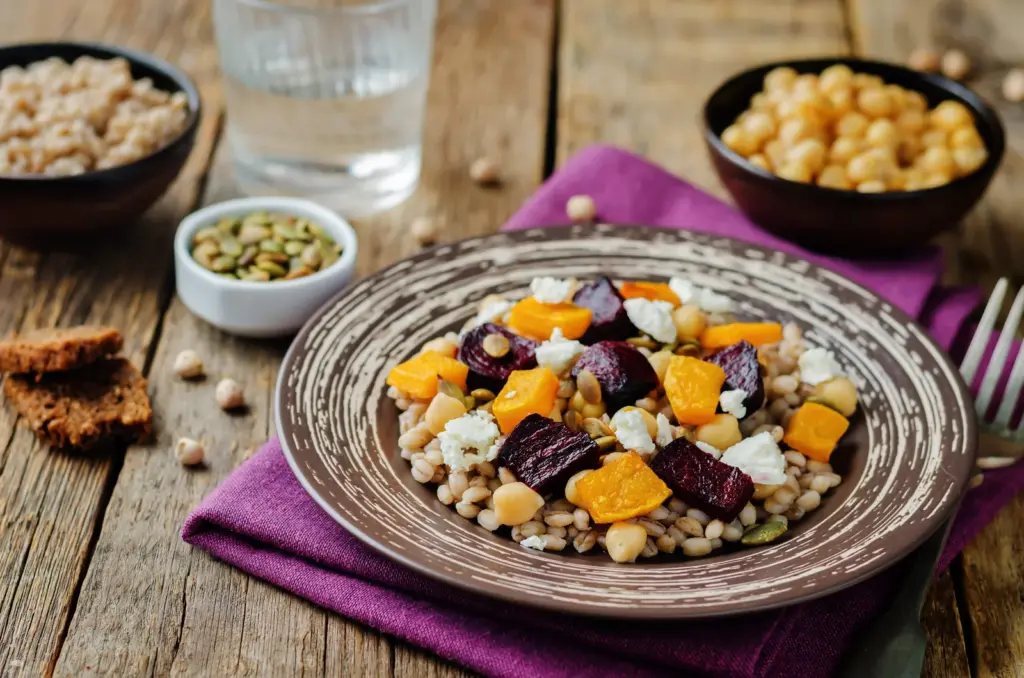 Barley & roast pumpkin salad