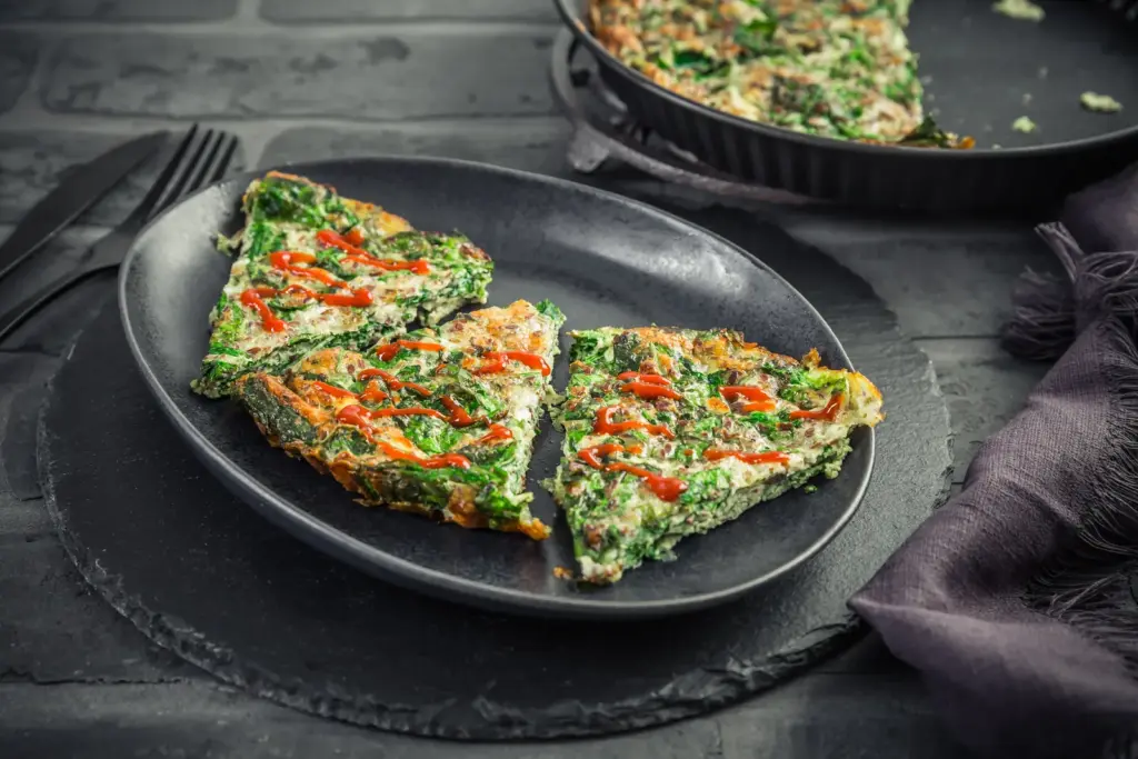 Spinach & feta frittata