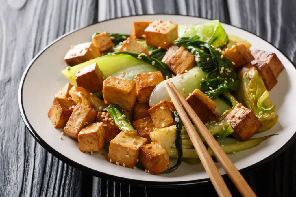 Calcium tofu & bok choy stir-fry
