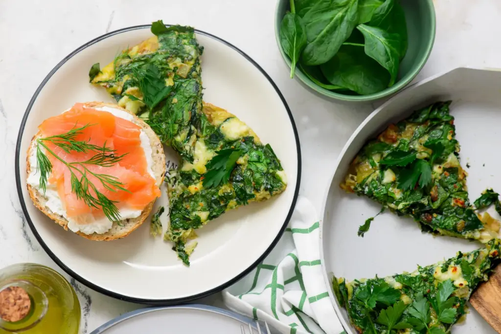 Two-egg veggie omelette