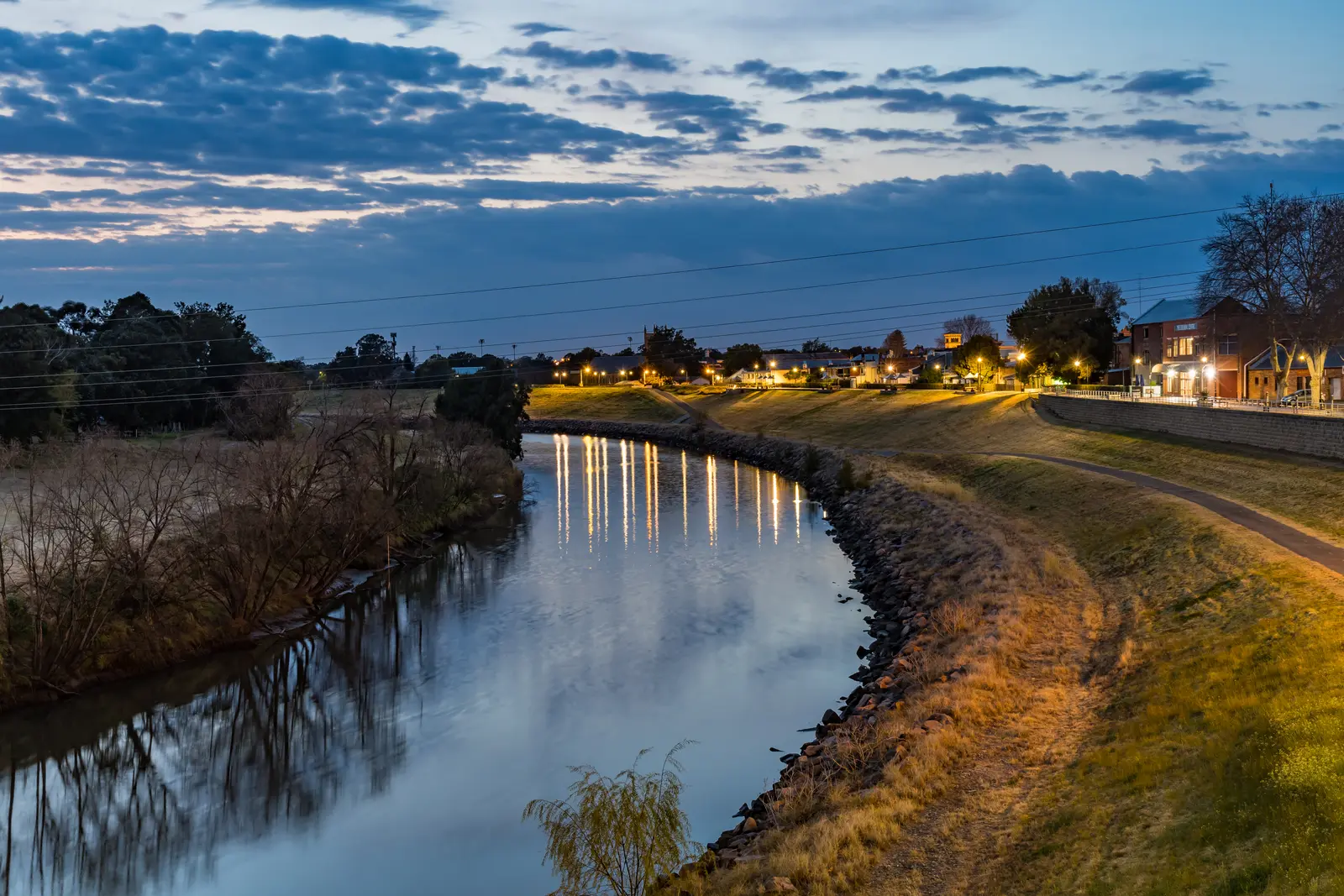 The Hunter River at dusk, Maitland